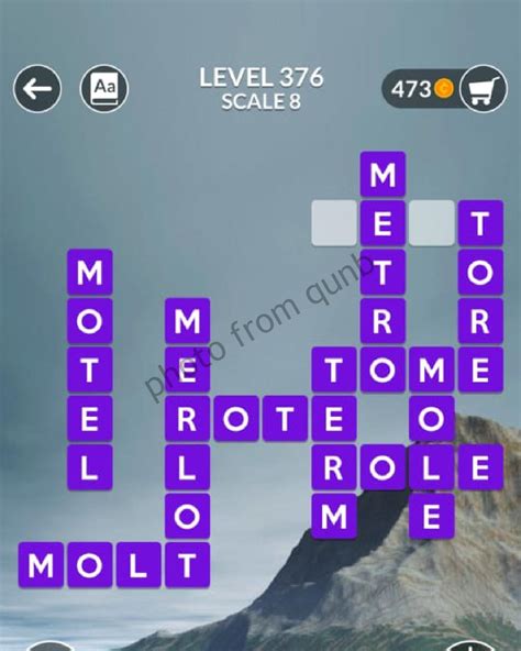 Wordscapes Scale Level 376 Answers .
